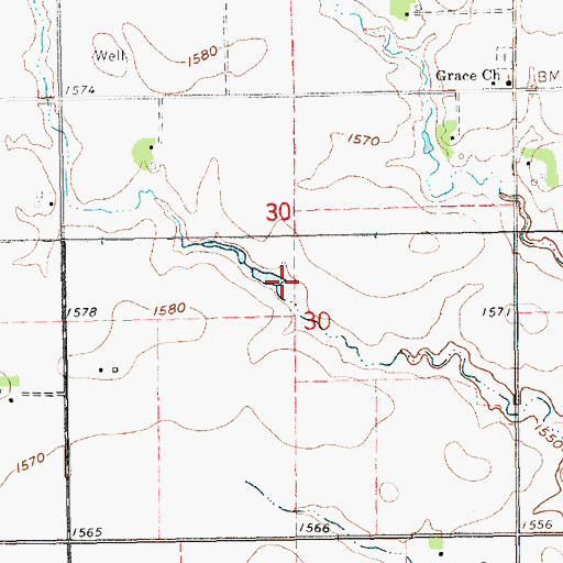 Topographic Map of Sieber Dam, NE