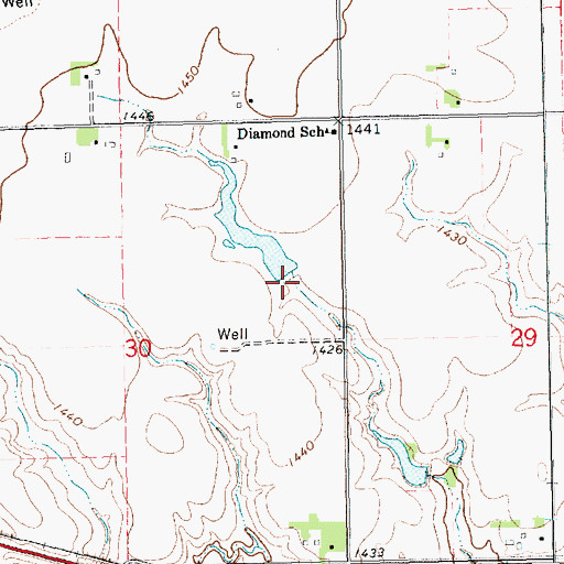 Topographic Map of Siedhoff Dam, NE