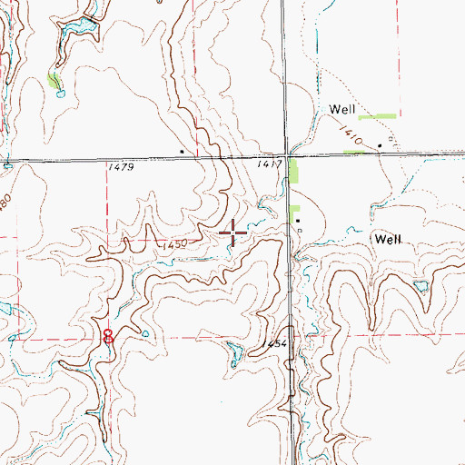 Topographic Map of Detention Dam 1-A, NE