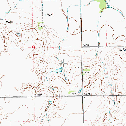Topographic Map of Detention Dam 3-A, NE