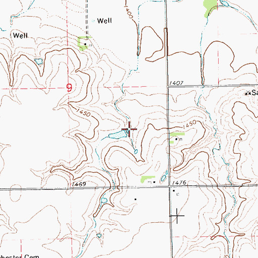 Topographic Map of Reservoir 3-A, NE