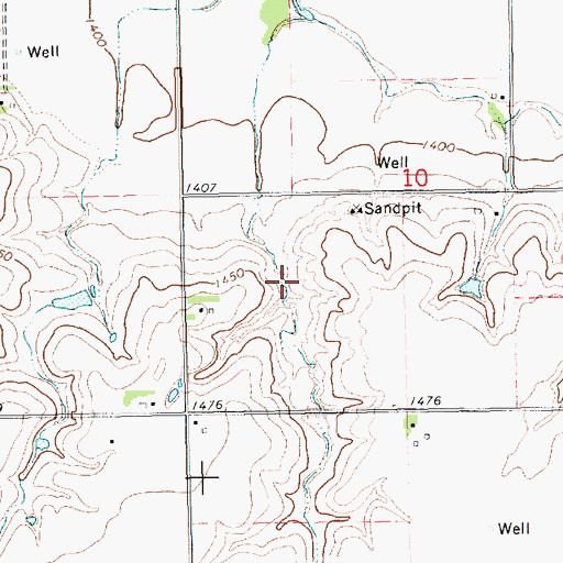 Topographic Map of Detention Dam 4-A, NE