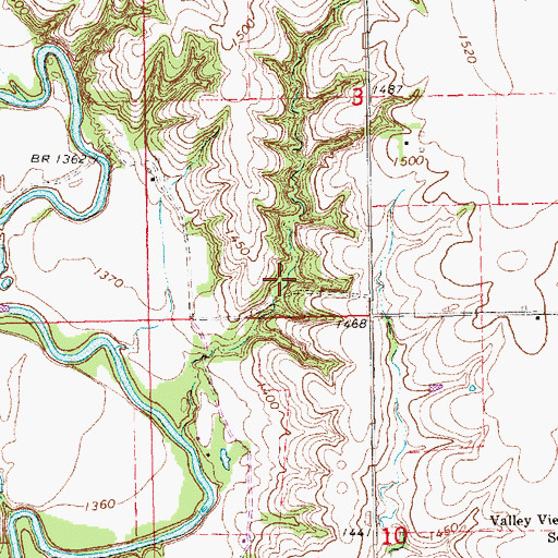 Topographic Map of Muff Dam, NE