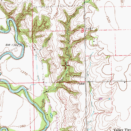 Topographic Map of Muff Reservoir, NE