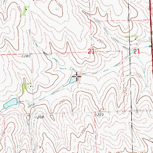 Topographic Map of Thorston Dam B-2A, NE