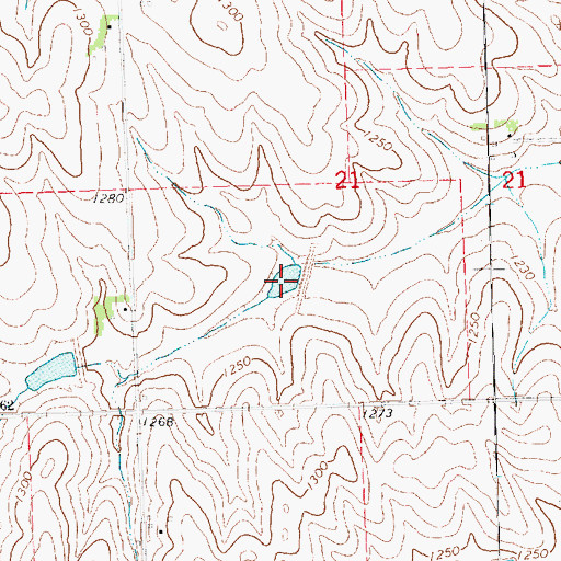 Topographic Map of Thorston Reservoir B-2A, NE
