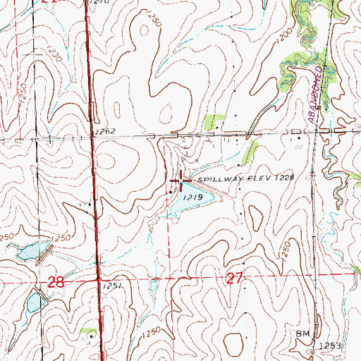 Topographic Map of Swedeburg Dam 2B-1, NE