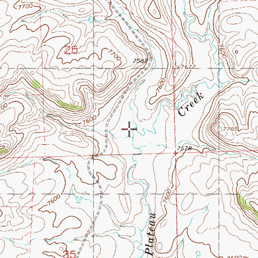 Topographic Map of Summer Camp Creek, CO