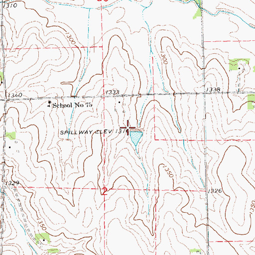 Topographic Map of Barry Dam, NE