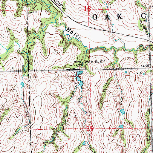 Topographic Map of Schmidt Reservoir, NE