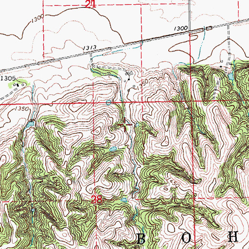 Topographic Map of Walla Reservoir, NE
