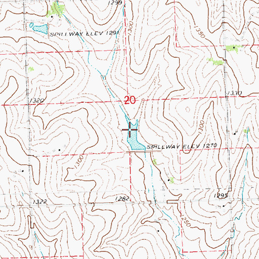 Topographic Map of Cottonwood Creek Reservoir 8-D, NE