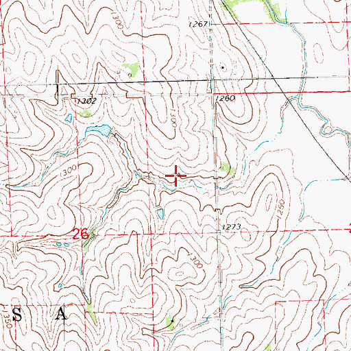 Topographic Map of Cottonwood Creek Dam 23-A, NE