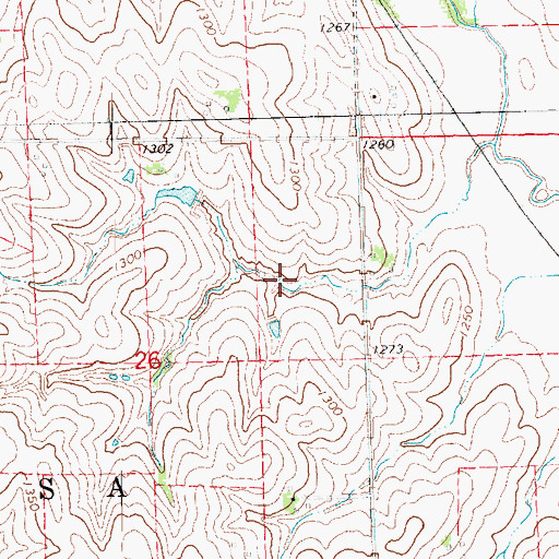 Topographic Map of Cottonwood Creek Reservoir 23-A, NE