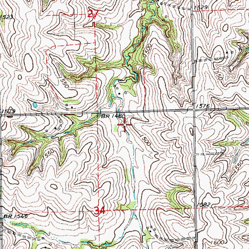 Topographic Map of North Oak Creek Dam 6-G, NE