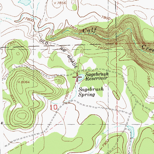 Topographic Map of Sagebrush Reservoir, CO