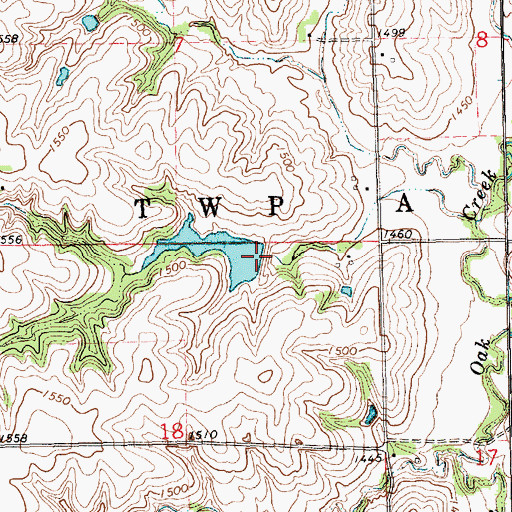 Topographic Map of Detention Dam 82-B, NE