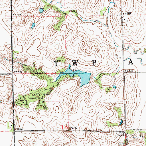Topographic Map of Oak-Middle Reservoir 82-B, NE