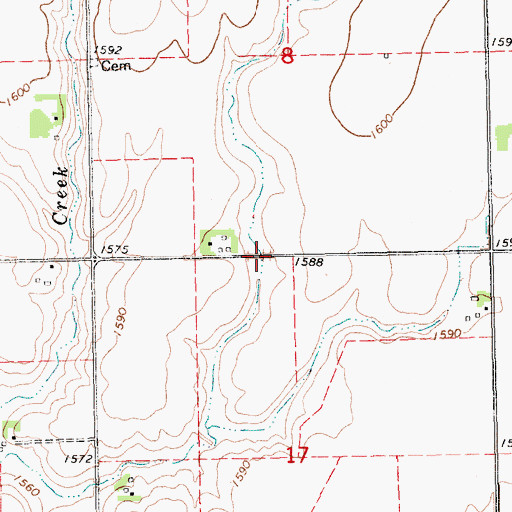 Topographic Map of Richert Road Dam, NE