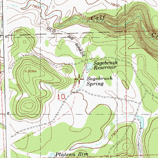 Topographic Map of Sagebrush Spring, CO