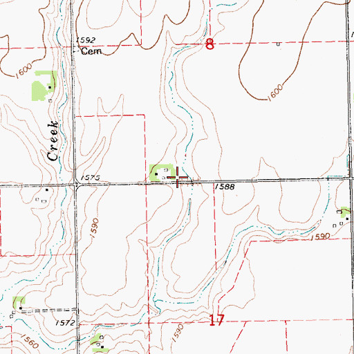 Topographic Map of Richert Reservoir Number 1, NE