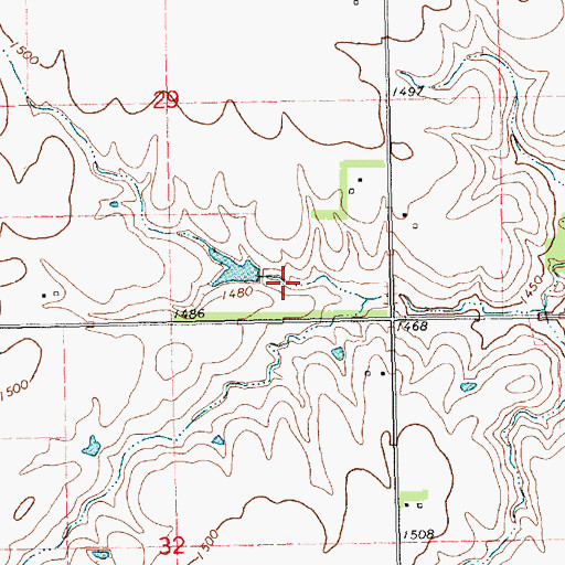 Topographic Map of Wehr-Ahlschwede Reservoir, NE