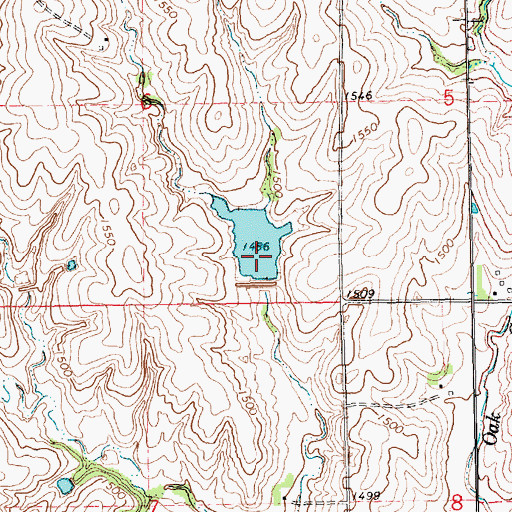 Topographic Map of Detention Dam 86-A, NE
