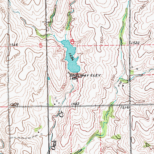 Topographic Map of Detention Dam 84-A, NE