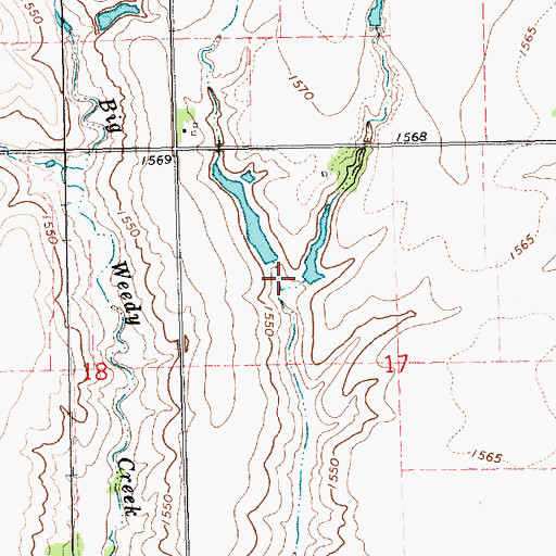 Topographic Map of Skolnik Dams Dam, NE