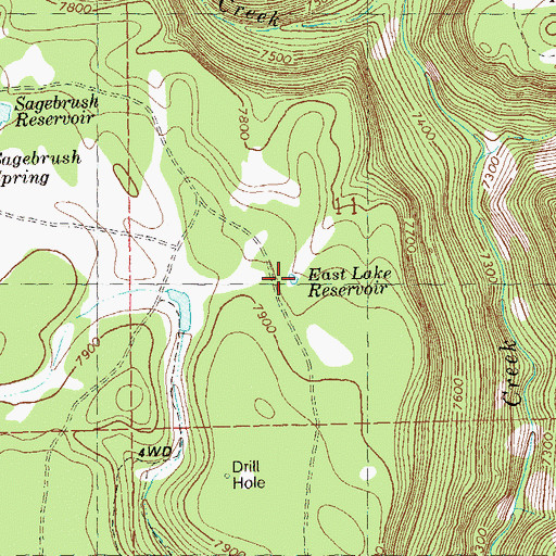 Topographic Map of East Lake Reservoir, CO
