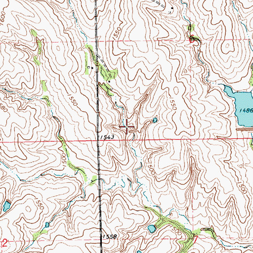 Topographic Map of Pruss Reservoir, NE
