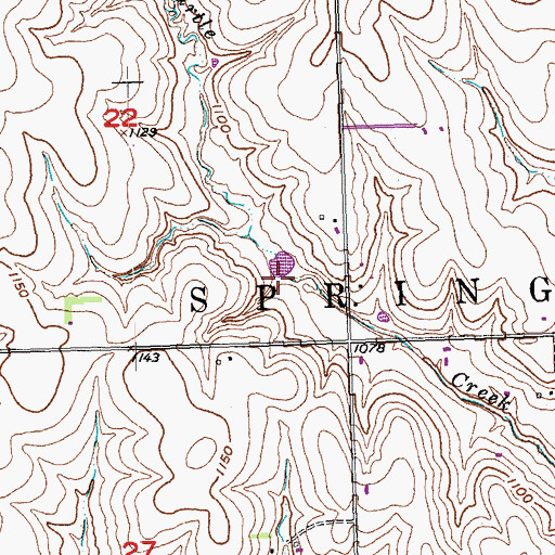 Topographic Map of Grade Stabilization Dam 2, NE