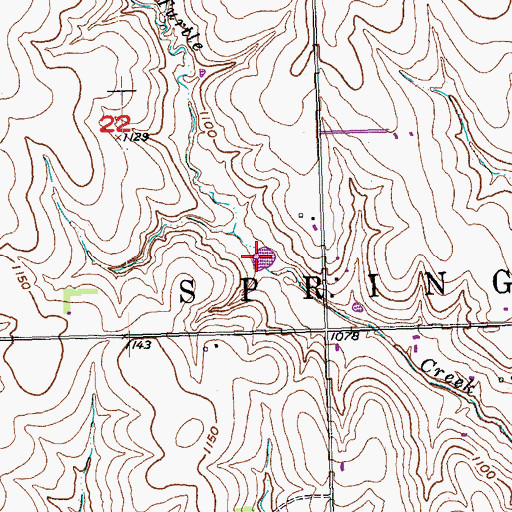 Topographic Map of Turtle Creek Reservoir 2, NE