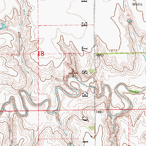 Topographic Map of Arnold Dam 1, NE