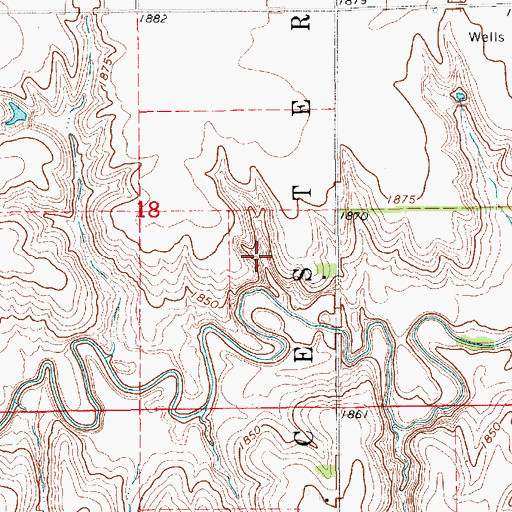 Topographic Map of Arnold Reservoir 1, NE