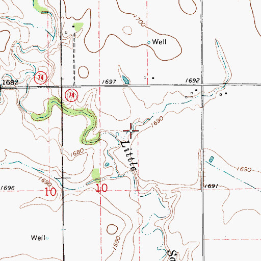 Topographic Map of Yost Dam, NE