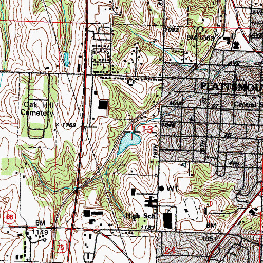 Topographic Map of Dentention Dam 10-A, NE