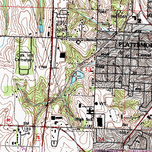 Topographic Map of Plattsmouth Reservoir 10-A, NE