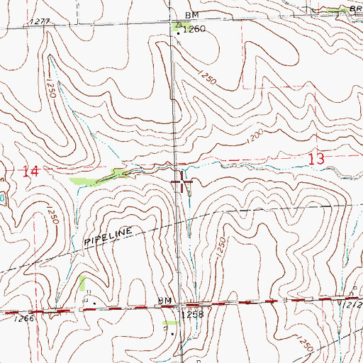 Topographic Map of Midwestern Feeding Company Reservoir, NE