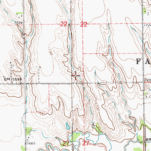 Topographic Map of Thieszen Reservoir, NE