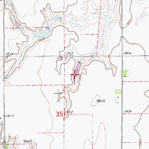Topographic Map of Mihm Reservoir, NE