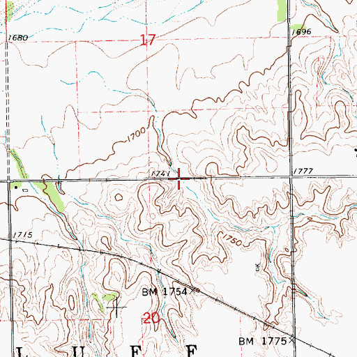 Topographic Map of Chader Dam, NE