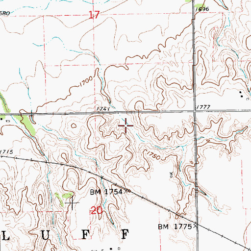 Topographic Map of Chader Reservoir, NE