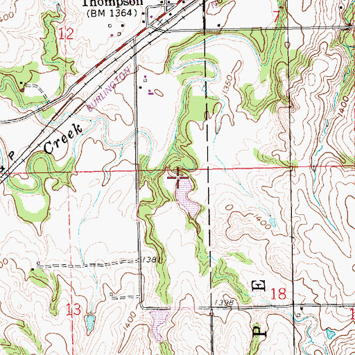 Topographic Map of Hein Dam, NE