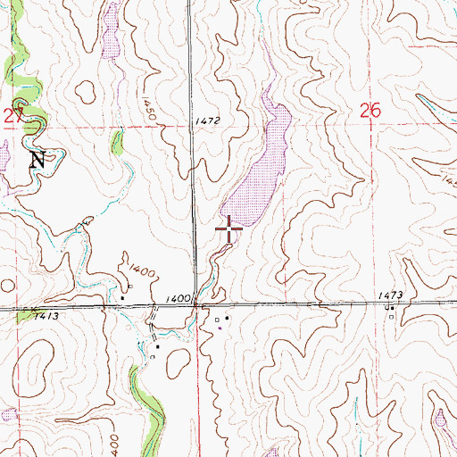 Topographic Map of Detention Dam 4-B, NE