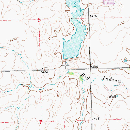 Topographic Map of Detention Dam 10-A, NE