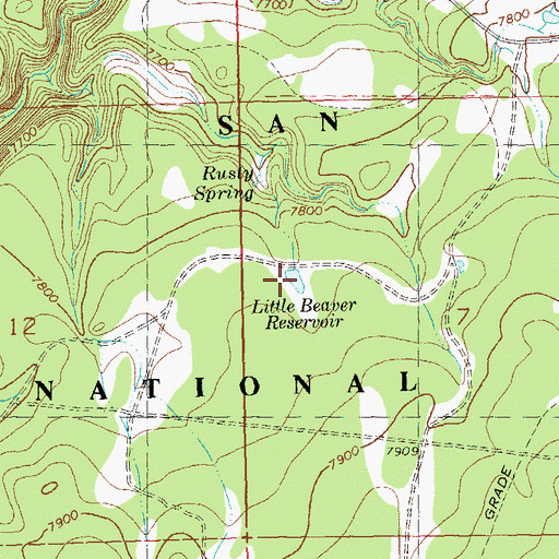 Topographic Map of Little Beaver Reservoir, CO