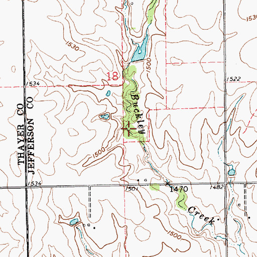 Topographic Map of Detention Dam 3-C, NE