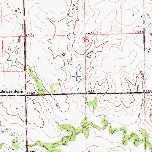 Topographic Map of Detention Dam 17-C, NE