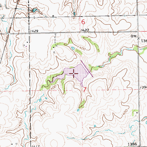 Topographic Map of Cub Creek Reservoir 10-C, NE
